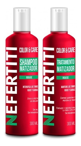 Shampoo Y Tratamiento Matizador Rouge Nefertiti 300 Ml  C.u