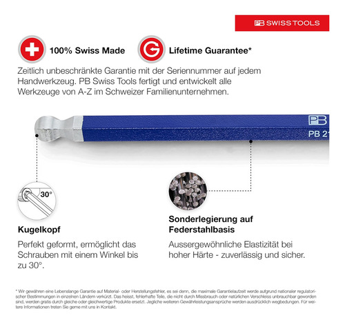 Pb Swiss Tools Key Set Pb 212.h-10 Rb | 100% Swiss Hecho | S