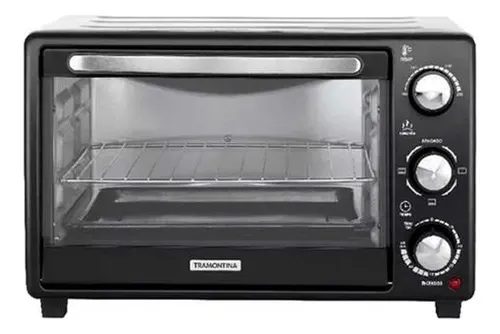 Horno Eléctrico Tramontina Glass Cook Grill 25 Litros Negro
