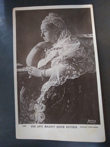 Antigua Post Card Original Reina Victoria Conmemorativa 1897