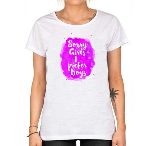 Remera De Mujer Sorry Boys I Prefer Girls Gay Orgullo Lgbt