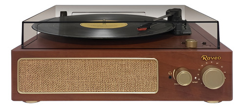 Toca Disco Raveo Studio Radio Fm Usb Bluetooth Brown
