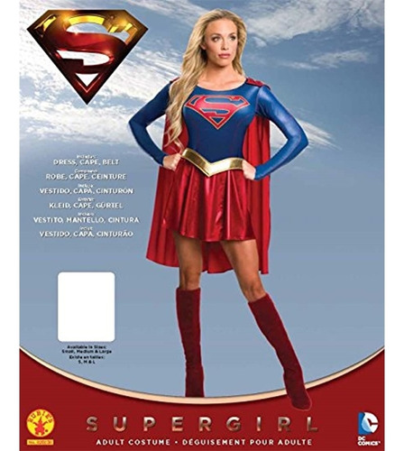 Disfraz Vestido Para Mujer De Supergirl Tv Show, Talla S