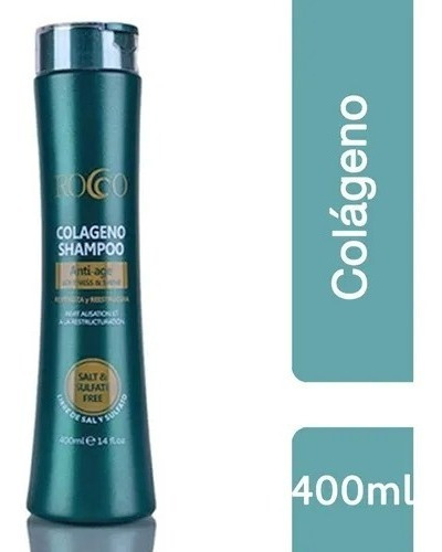 Rocco® Shampoo Colágeno Sin Sal Para Cabello Caída 400ml