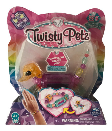 Twisty Petz Perla Lenticular Wolfbling Wiener Dog Bead Pets (Usado)