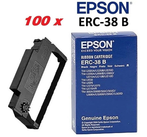 100 Cintas Original Epson Erc-38b Tmu-220 Tm-u230 - Nuevas