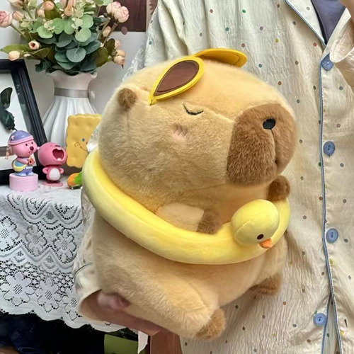 Peluche De Capibara Con Forma De Anillo De Natación De Veran