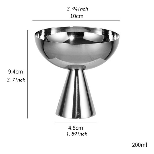 Copa De Piso De Pie Resistente Poster De Postre 10x94x48cm