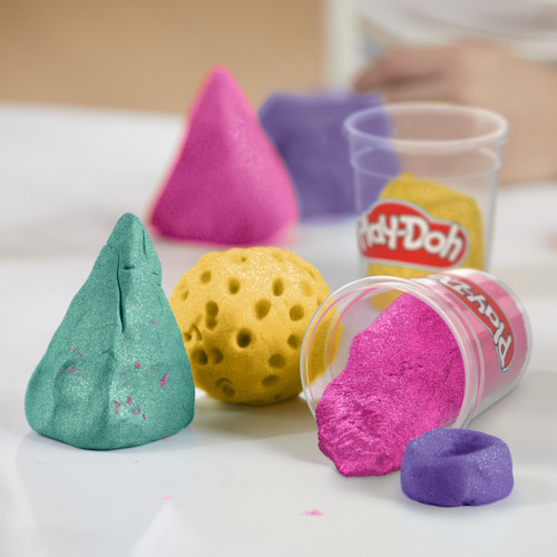 Play-doh 12 Compuestos De Celebración Con Confeti Y Brillo