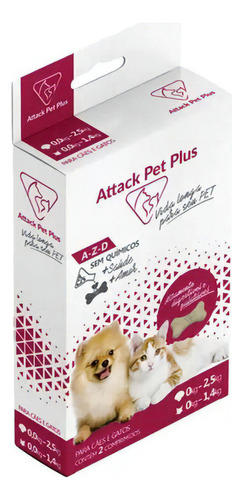 Attack Pet Plus 0 A 2,5g Para Cães/gatos Antiparasitário.