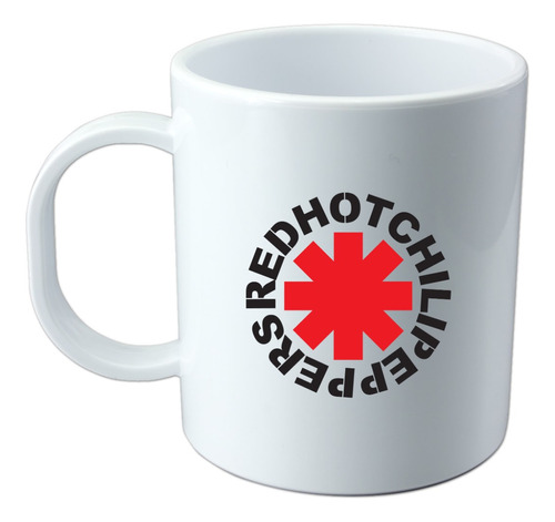 Taza Plástico Blanca Para Sublimar Red Hot Chili Peppers