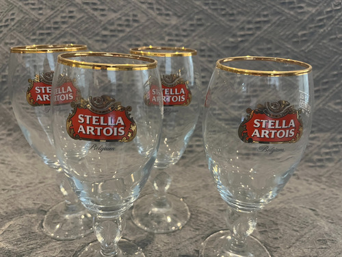 Set 4 Copas Chalice Cerveza Stella Artois 250ml Sin Color (Usado)