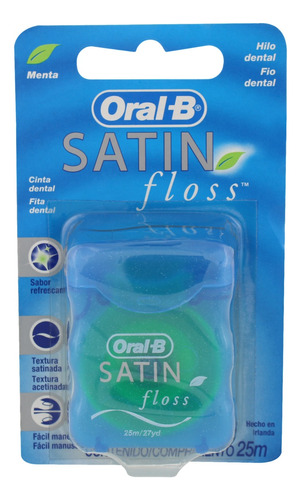 Fio dental Floss satin sabor menta 25 m