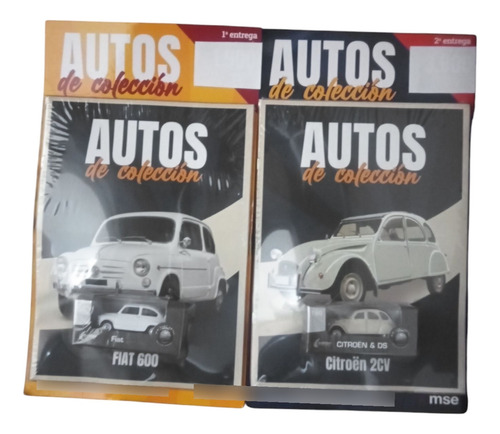 2 Autos De Colección Escala 1:60 Fiat 600 Y Citroen 2 Cv
