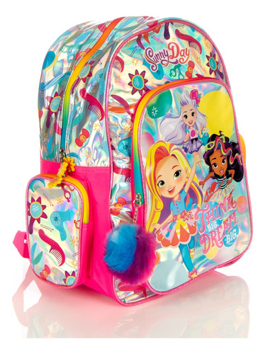 Mochila Sunny Day Think Big, Dream Big Color Plateado