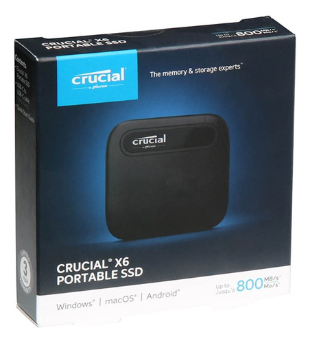 Unidad De Estado Solido Externo Crucial X6 500gb Disco Duro