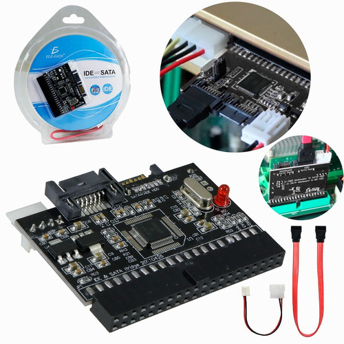 Adaptador Bidireccional Interno Slim Company Ide 40 Pines Sata 7 Pines Molex 4 Pines Usb 2.0 Pc Dvd Hd Color Negro