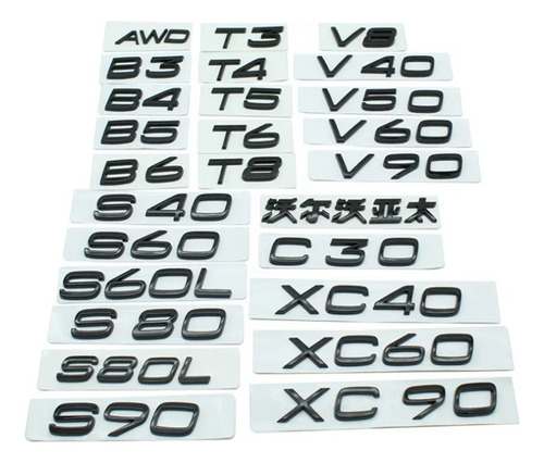 Para Fit For Volvo B3 B4 B5 B6 Trunk Badge Sticker