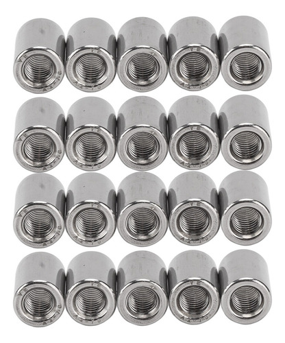Tuerca De Conexión Redonda, 20 Piezas, Varilla De Acero Inox