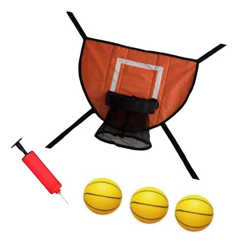 Juego De Aro De Baloncesto Con Baloncesto Amarillo