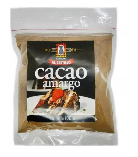 Cacao Amargo El Castillo X100g