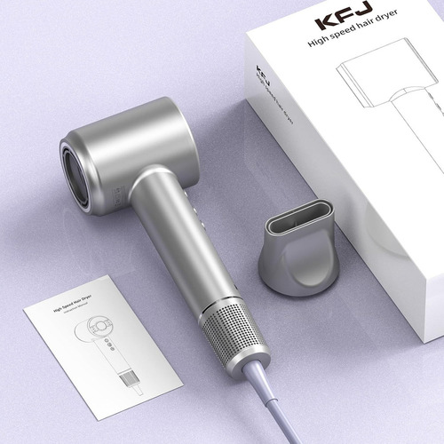 Kfj Secador De Pelo Anion Con Motor Sin Escobillas Color Gris