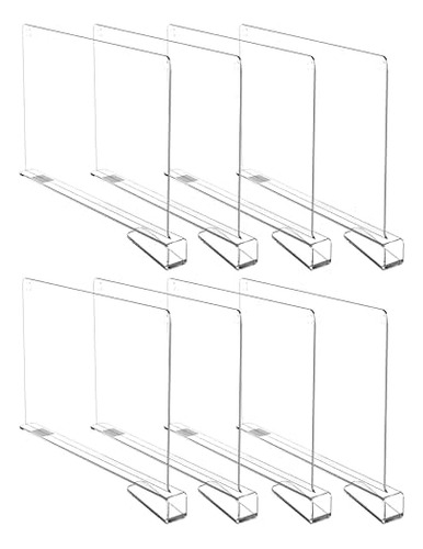 8 Pack Clear Shelf Dividers, Vertical Purse Organizer F...