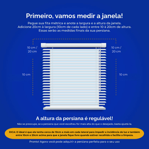 Persiana Horizontal Pvc Block 25mm Cinza 80 (l) X 220 (a) Cm Lâminas Flexíveis Com Alta Cobertura