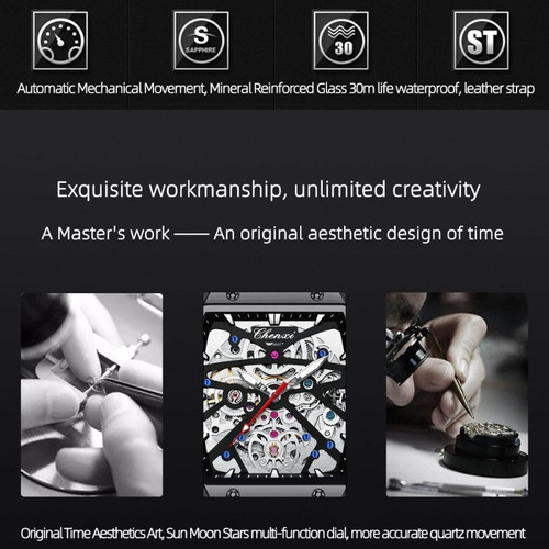 Relojes Mecánicos Chenxi Luminous Skeleton