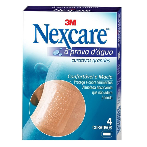 Curativo Nexcare 3m À Prova D'água -  4 Unidades