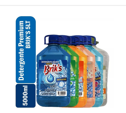 Detergente Liquido Azul Brik S 5 Litros