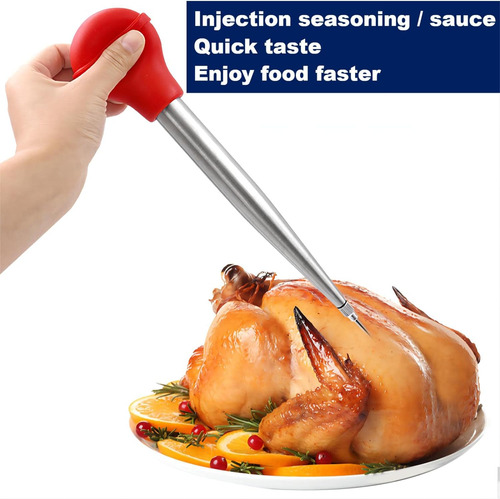 Baster De Pavo, Jeringa De Pavo De Acero Inoxidable 18/8 Par