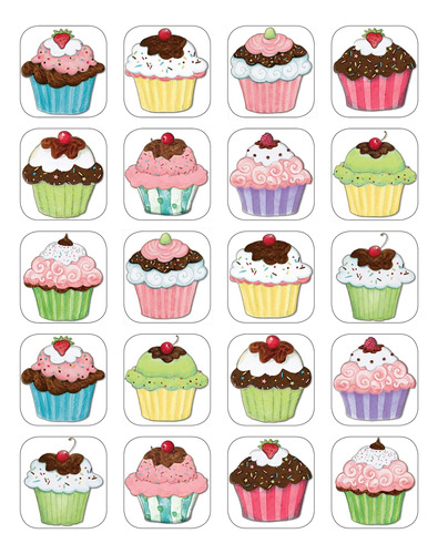 Pegatinas Sw Cupcakes De Teacher Create Resources, Multicolo