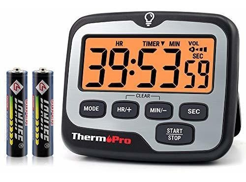 Thermopro Tm01 Temporizador Digital De Cocina Con Retroilumi