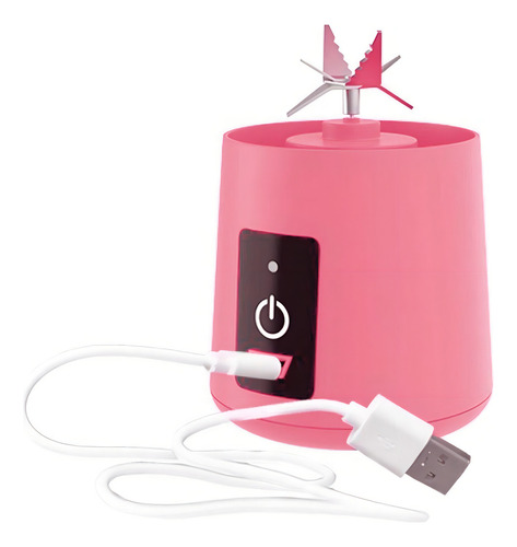 Mini Liquidificador Portátil Juicer Cup 6 Lâmina Usb Cor Rosa 127/220V