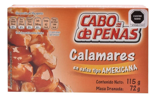 3 Pza Calamares Cabo De Peñas En Salsa Tipo Americana 115 G