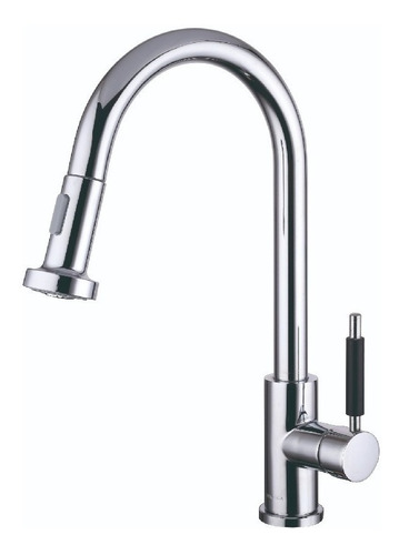 Imagen 1 de 1 de Grifo de cocina monocomando Piazza Gourmet 10300 extensible cromo acabado cromado