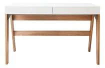 Comprar Escritorio Artesano Escrivaninha 2 gavetas trend mdf de 125cm x 77.5cm x 63.5cm hanover y off white BP