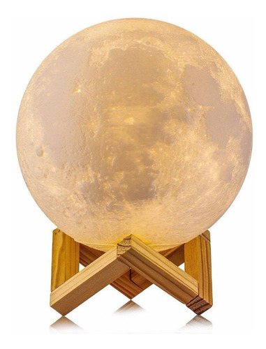 Veladora 15cm Luna Base Madera - Sonivox
