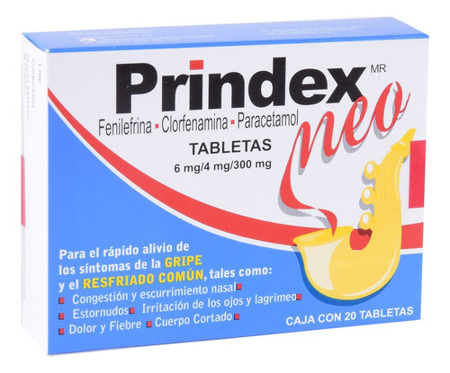 Prindex Neo Tableta 6 Mg/4 Mg/300 Mg, 20 Tabletas