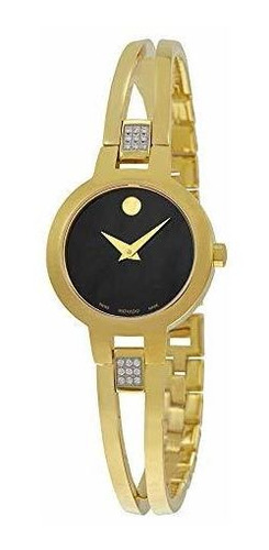 Movado Amorosa Negro Dial Señoras Reloj 0607155.