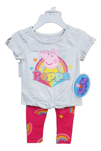 Conjunto 2 Piezas Para Niña Peppa Pig Leggins 