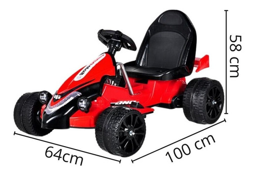 Mini Kart Elétrico Infantil 6v Com Luzes E Som Suporta 25kg