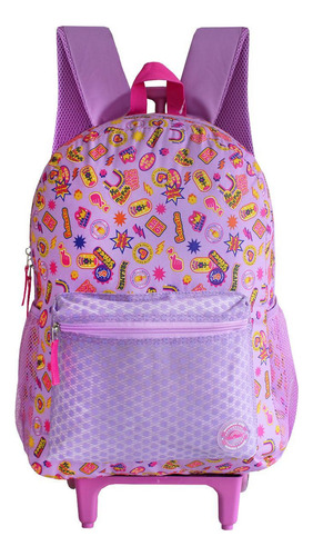 Mochila Escolar Com Rodinhas - Estampa Encantadora - 17l