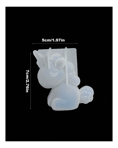 Molde Silicon Forma Unicornio 3d Vela Decoración