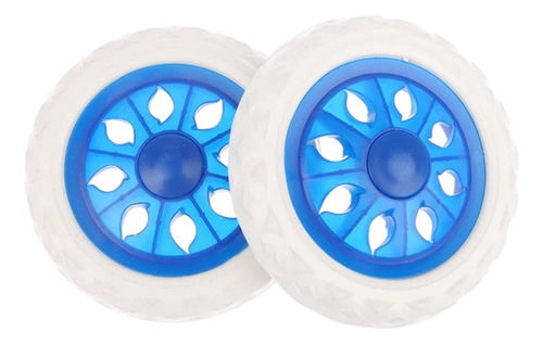 Ruedas Para Carrito De Compras Plegables De 2 Piezas, Azul