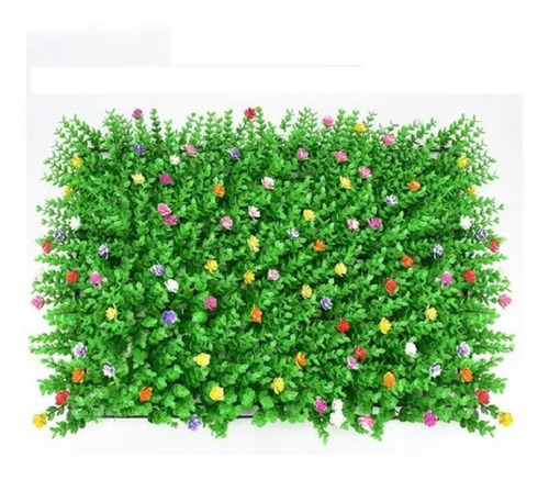 Panel Artificial Cesped Jardin Vertical Vegetacion Flores 