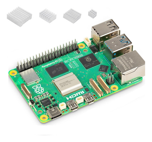 Raspberry Pi 5 8gb Ram Board Con Disipadores De Calor 4pcs