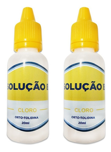 Kit 2 Liquido Reagente Cloro Cl Para Piscina Reposição 20ml