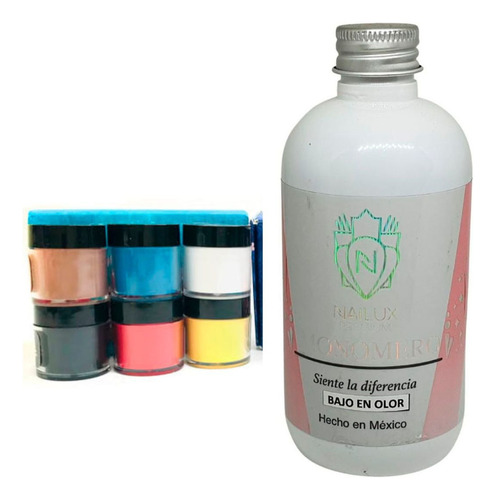 Pack Nailux Polimero Essential1(6u) + Monomero Bajo Olor 240